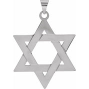 Sterling Silver 32x26 mm Star of David Pendant