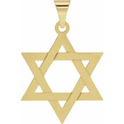 14K Yellow 25x19 mm Star of David Pendant