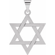 Sterling Silver 25x19 mm Star of David Pendant