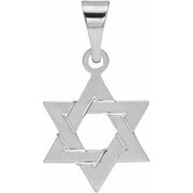 Sterling Silver 12x9 mm Star of David Pendant