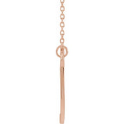 14K Rose Script Initial T 16" Necklace