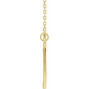 14K Yellow Script Initial T 16" Necklace