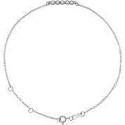 Sterling Silver .07 CTW Natural Diamond Bar 6 1/2-7 1/2" Bracelet