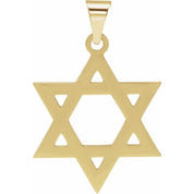 14K Yellow 25x19 mm Star of David Pendant