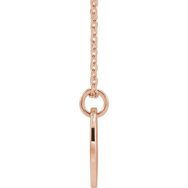 14K Rose Initial D 16-18" Necklace