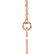 14K Rose Initial C 16-18" Necklace