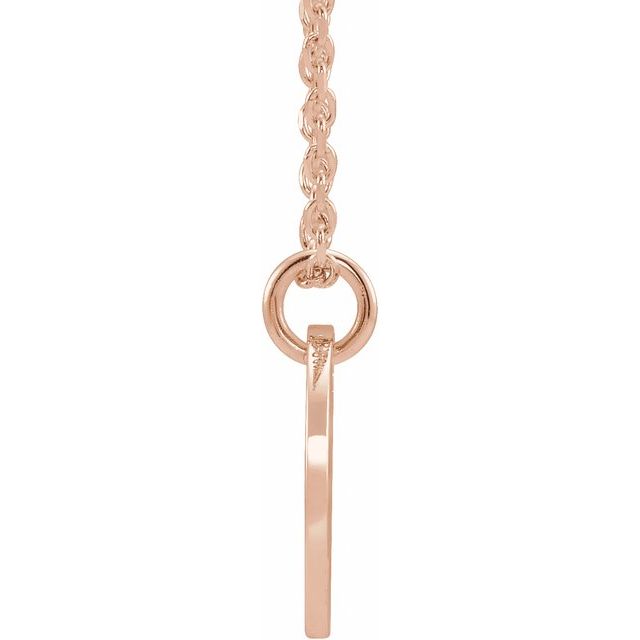 14K Rose Initial C 16-18" Necklace
