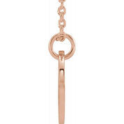 14K Rose Initial G 16-18" Necklace