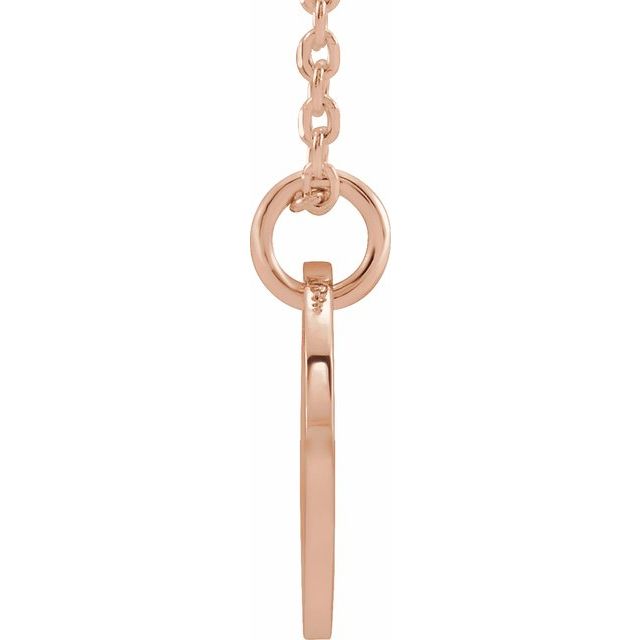 14K Rose Initial G 16-18" Necklace