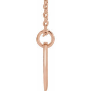 14K Rose Initial I 16-18" Necklace