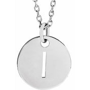 Sterling Silver Initial I 16-18" Necklace