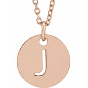 18K Rose Gold-Plated Sterling Silver Initial J 16-18" Necklace