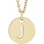18K Yellow Gold-Plated Sterling Silver Initial J 16-18" Necklace