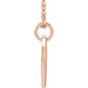 14K Rose Initial Y 16-18" Necklace