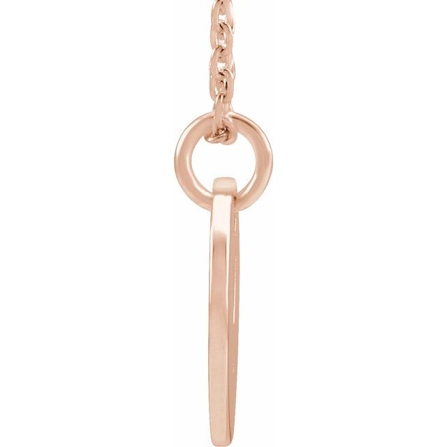 14K Rose Initial Y 16-18" Necklace