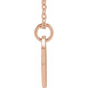 14K Rose Initial W 16-18" Necklace