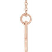 14K Rose Initial V 16-18" Necklace