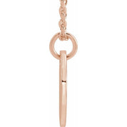 14K Rose Initial T 16-18" Necklace