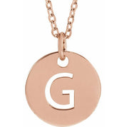 18K Rose Gold-Plated Sterling Silver Initial G 16-18" Necklace