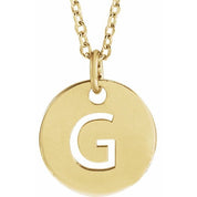18K Yellow Gold-Plated Sterling Silver Initial G 16-18" Necklace
