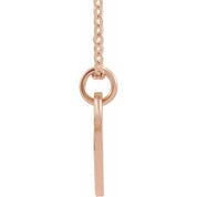 14K Rose Initial K 16-18" Necklace