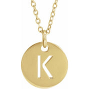 18K Yellow Gold-Plated Sterling Silver Initial K 16-18" Necklace