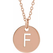 18K Rose Gold-Plated Sterling Silver Initial F 16-18" Necklace