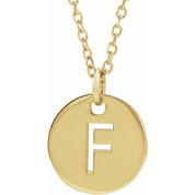 18K Yellow Gold-Plated Sterling Silver Initial F 16-18" Necklace