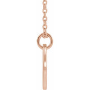 14K Rose Initial A 16-18" Necklace