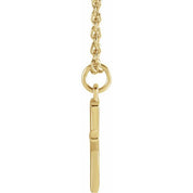 18K Yellow Gold-Plated Sterling Silver Initial X Dangle 18" Necklace