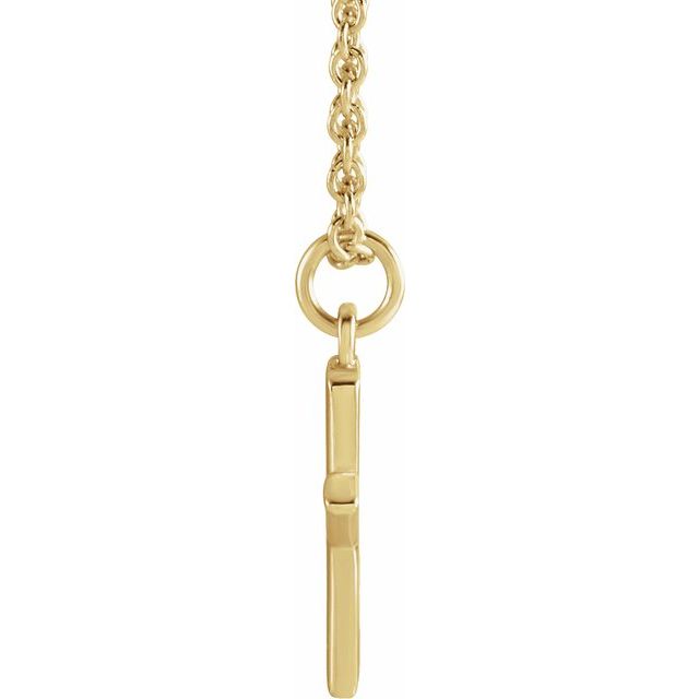 18K Yellow Gold-Plated Sterling Silver Initial X  Dangle 16" Necklace