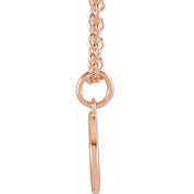 14K Rose Initial P Dangle 16" Necklace