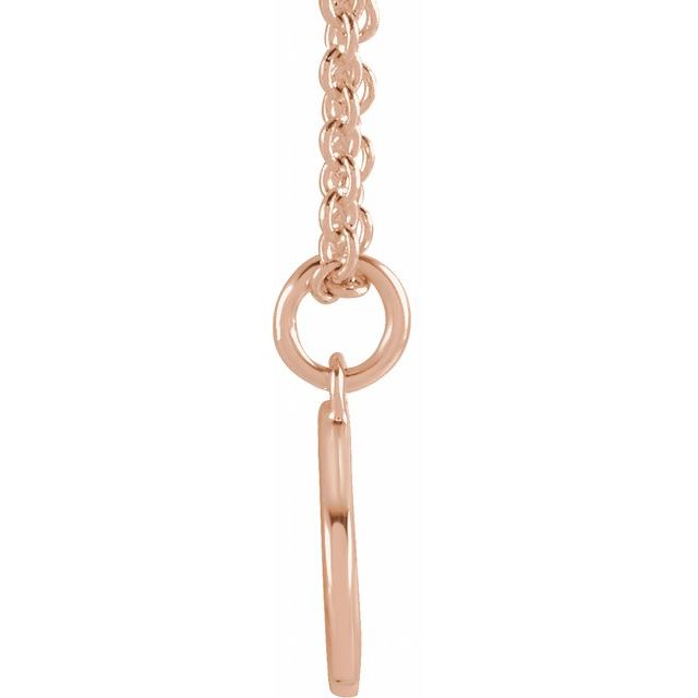 18K Rose Gold-Plated Sterling Silver Initial P  Dangle 16" Necklace