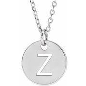 Sterling Silver Initial Z 16-18" Necklace