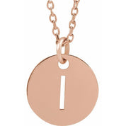 18K Rose Gold-Plated Sterling Silver Initial I 16-18" Necklace