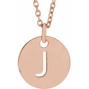 18K Rose Gold-Plated Sterling Silver Initial J 16-18" Necklace