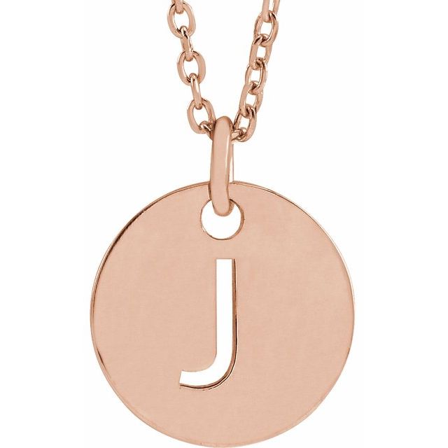 18K Rose Gold-Plated Sterling Silver Initial J 16-18" Necklace