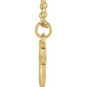 18K Yellow Gold-Plated Sterling Silver Initial B  Dangle 16" Necklace