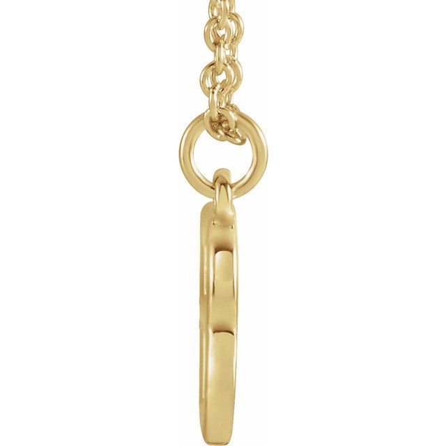 18K Yellow Gold-Plated Sterling Silver Initial B  Dangle 16" Necklace