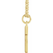 18K Yellow Gold-Plated Sterling Silver Initial D Dangle 18" Necklace