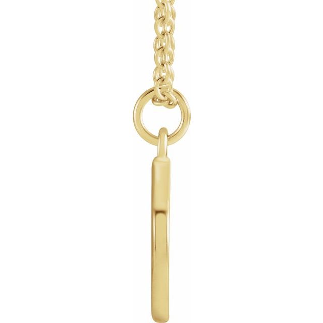 18K Yellow Gold-Plated Sterling Silver Initial D Dangle 18" Necklace