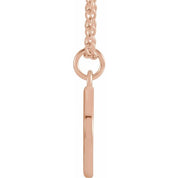 14K Rose Initial D Dangle 18" Necklace
