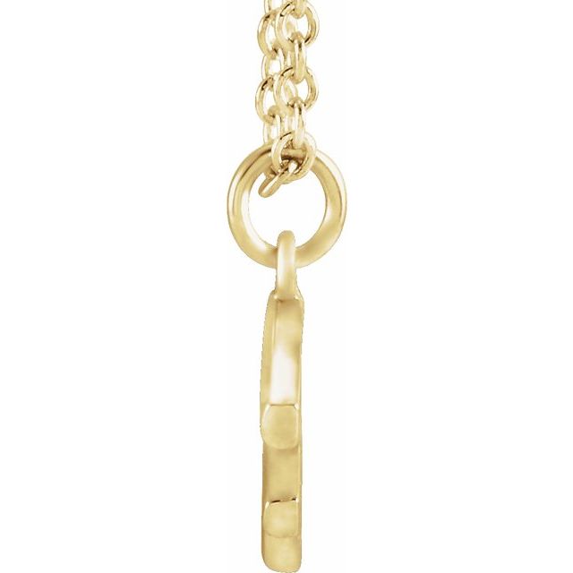 18K Yellow Gold-Plated Sterling Silver Initial F Dangle 18" Necklace