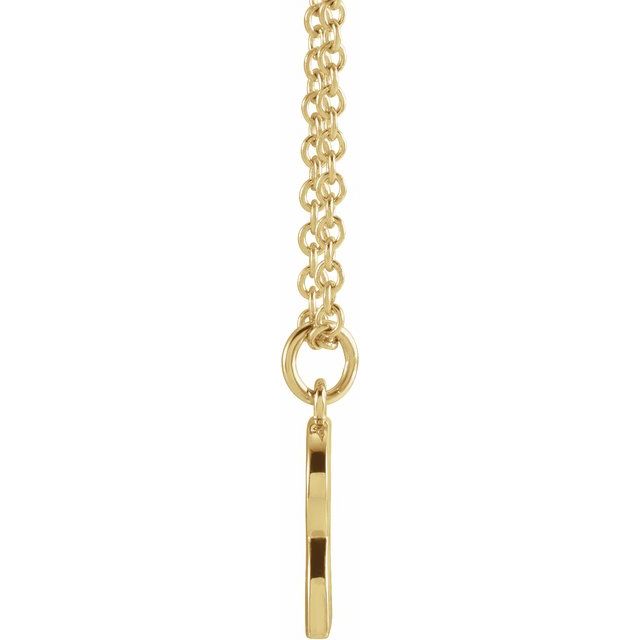 18K Yellow Gold-Plated Sterling Silver Initial S  Dangle 16" Necklace