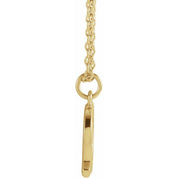 18K Yellow Gold-Plated Sterling Silver Initial Q Dangle 18" Necklace