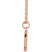 18K Rose Gold-Plated Sterling Silver Initial Q Dangle 18" Necklace