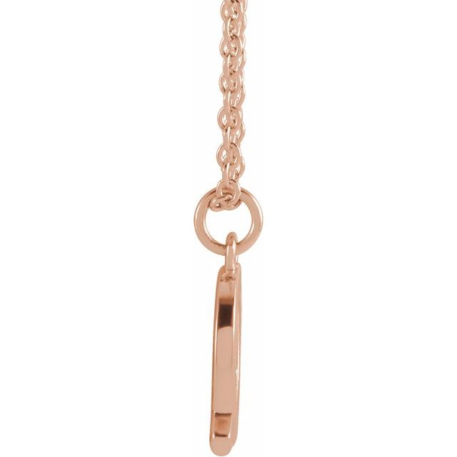 18K Rose Gold-Plated Sterling Silver Initial Q  Dangle 16" Necklace