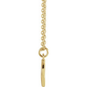 14K Yellow Initial Q Dangle 18" Necklace