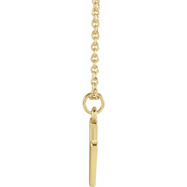 18K Yellow Gold-Plated Sterling Silver Initial O  Dangle 16" Necklace