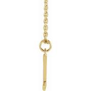 18K Yellow Gold-Plated Sterling Silver Initial N  Dangle 16" Necklace